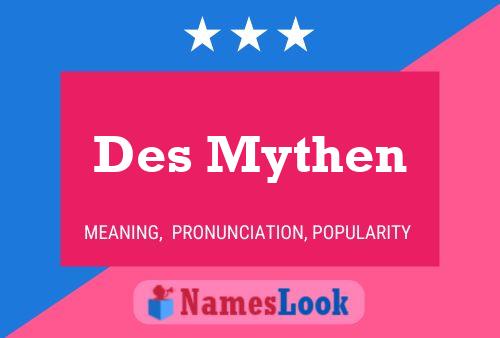 Постер имени Des Mythen