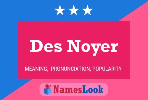 Постер имени Des Noyer