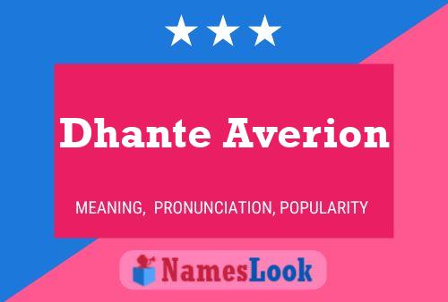 Постер имени Dhante Averion