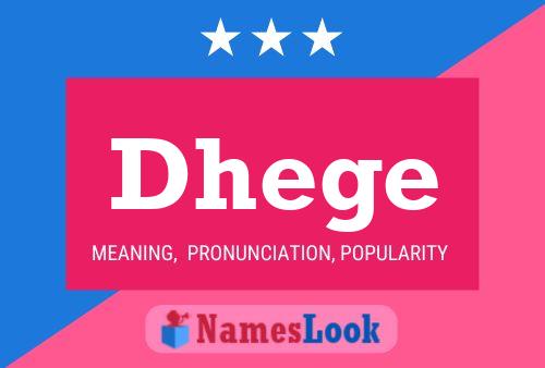 Постер имени Dhege