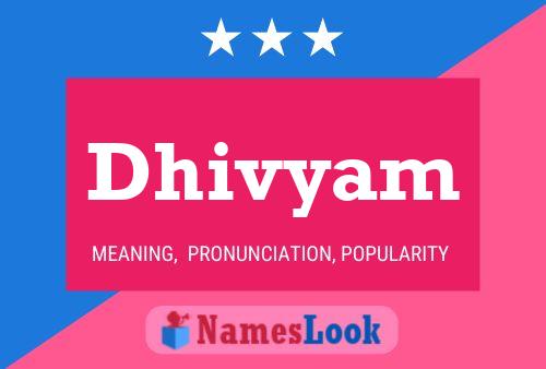 Постер имени Dhivyam