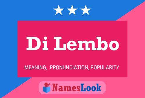 Постер имени Di Lembo