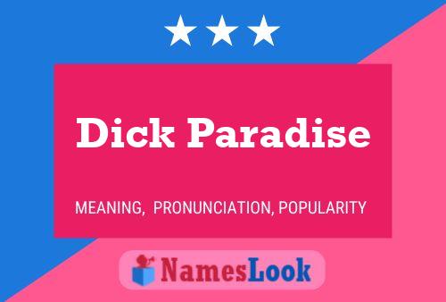 Постер имени Dick Paradise