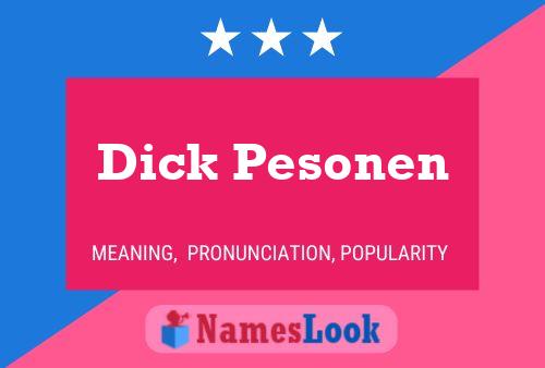 Постер имени Dick Pesonen