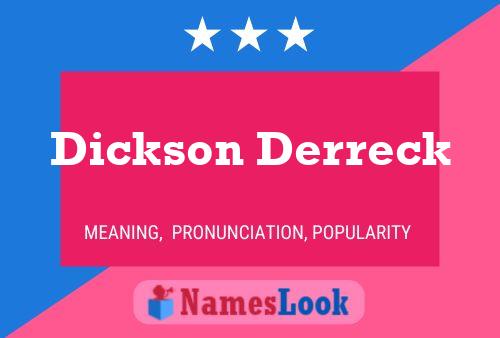 Постер имени Dickson Derreck