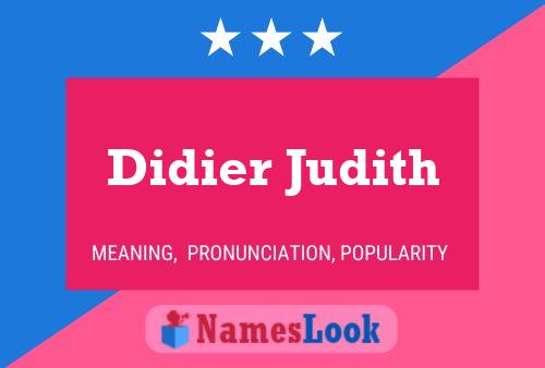 Постер имени Didier Judith