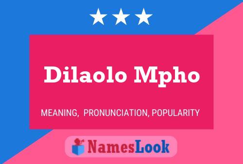 Постер имени Dilaolo Mpho