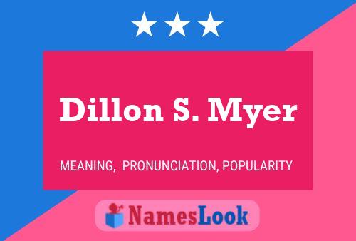 Постер имени Dillon S. Myer