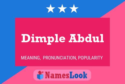 Постер имени Dimple Abdul