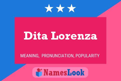 Постер имени Dita Lorenza