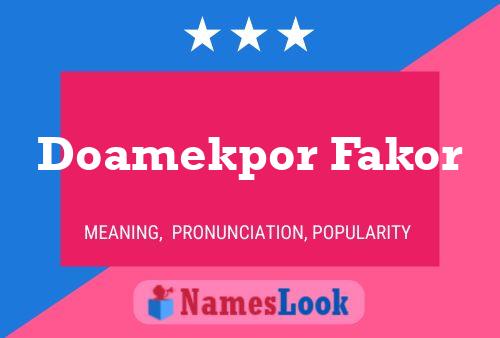 Постер имени Doamekpor Fakor