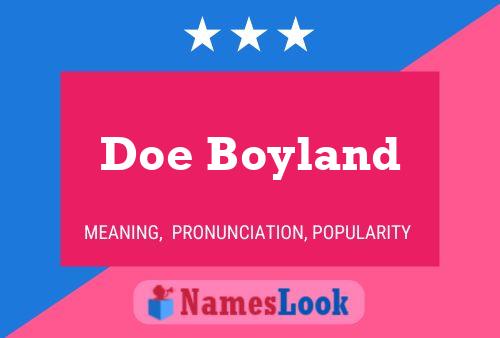 Постер имени Doe Boyland