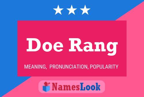 Постер имени Doe Rang