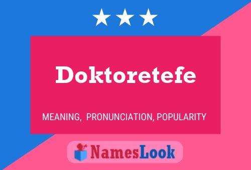 Постер имени Doktoretefe