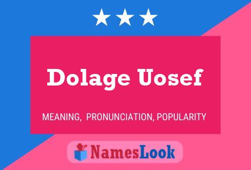 Постер имени Dolage Uosef