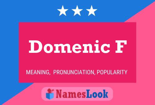 Постер имени Domenic F