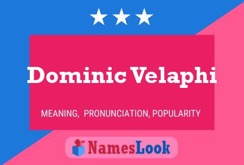 Постер имени Dominic Velaphi