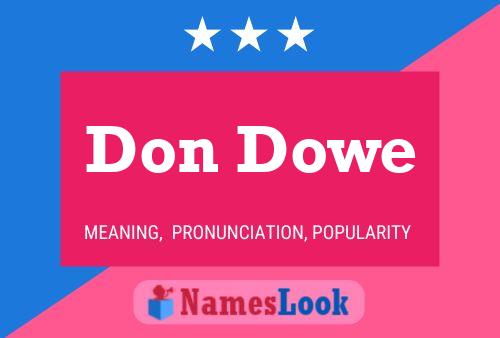 Постер имени Don Dowe