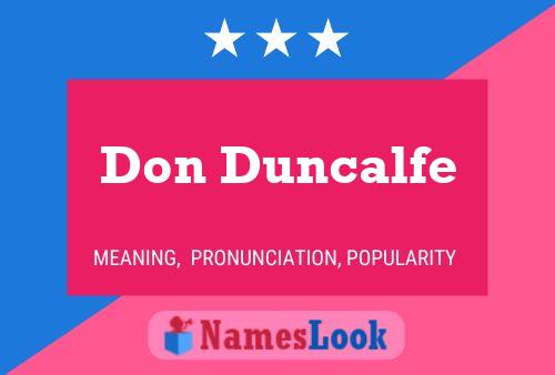 Постер имени Don Duncalfe