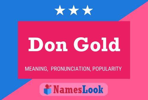 Постер имени Don Gold