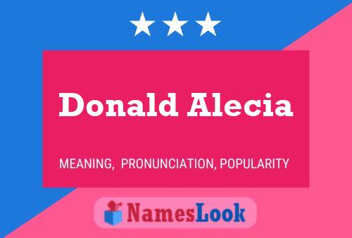 Постер имени Donald Alecia