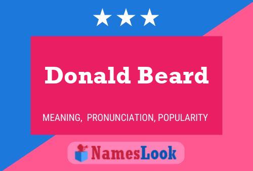 Постер имени Donald Beard