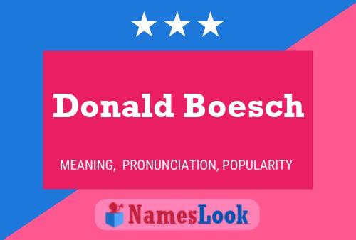 Постер имени Donald Boesch