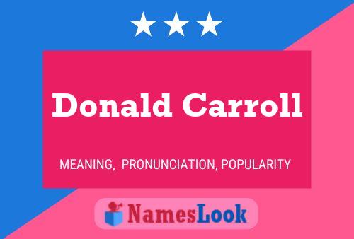 Постер имени Donald Carroll