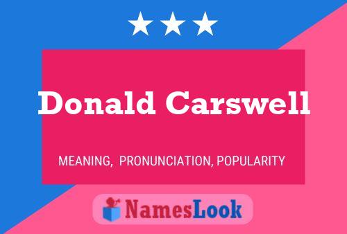 Постер имени Donald Carswell