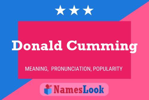 Постер имени Donald Cumming