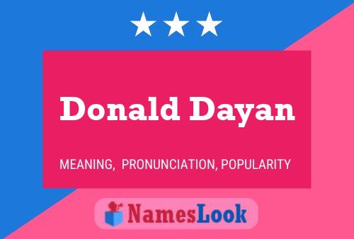 Постер имени Donald Dayan