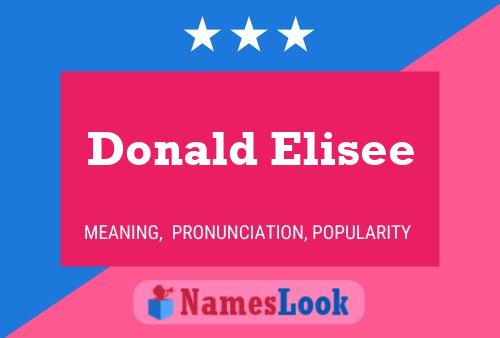 Постер имени Donald Elisee