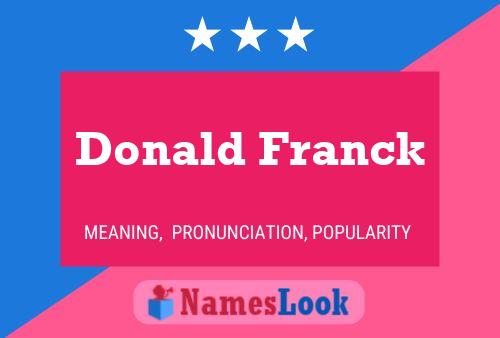 Постер имени Donald Franck