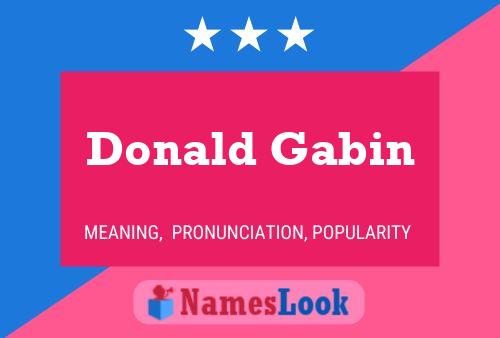 Постер имени Donald Gabin