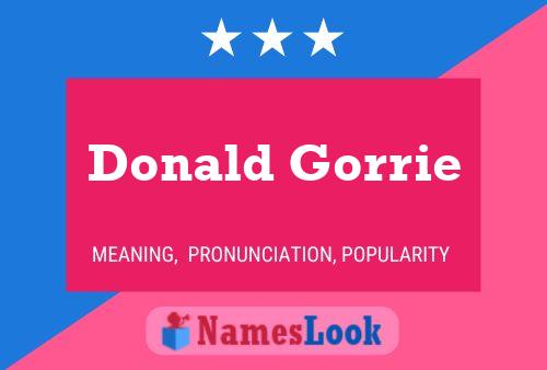 Постер имени Donald Gorrie