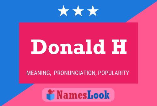 Постер имени Donald H