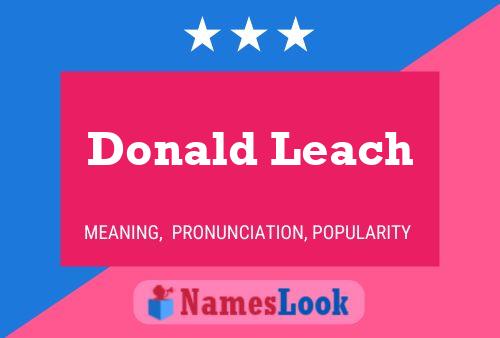 Постер имени Donald Leach