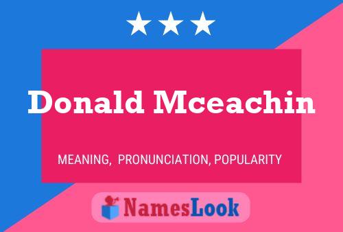 Постер имени Donald Mceachin