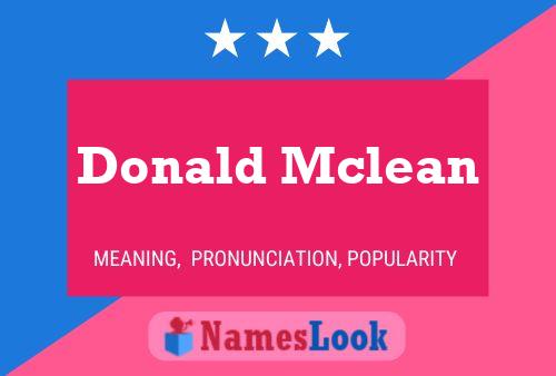 Постер имени Donald Mclean