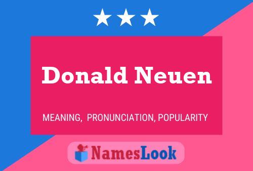 Постер имени Donald Neuen