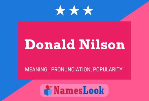 Постер имени Donald Nilson