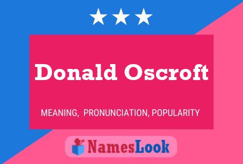 Постер имени Donald Oscroft