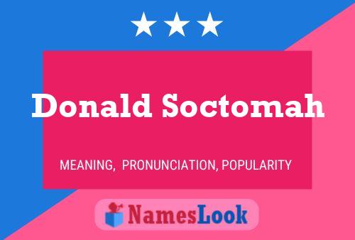 Постер имени Donald Soctomah