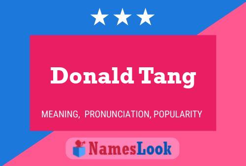 Постер имени Donald Tang