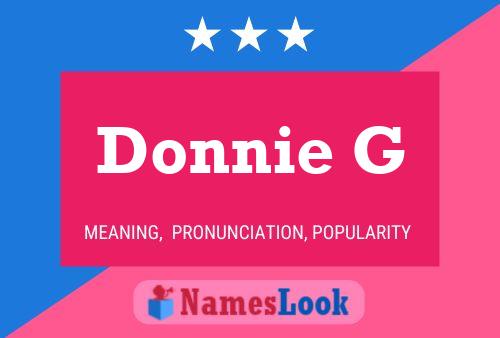 Постер имени Donnie G