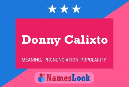 Постер имени Donny Calixto