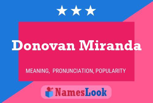 Постер имени Donovan Miranda