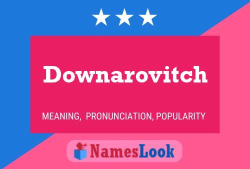 Постер имени Downarovitch