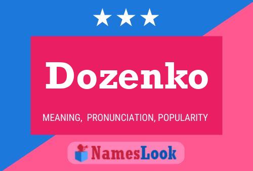 Постер имени Dozenko