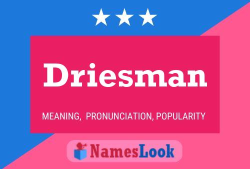 Постер имени Driesman